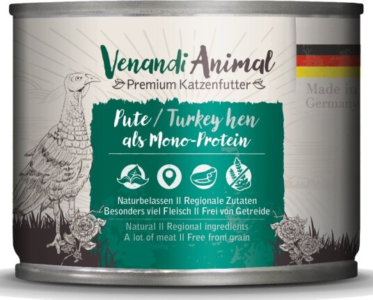 Venandi Animal Våtfôr Monoprotein Kalkunhøne 6 X 200 G