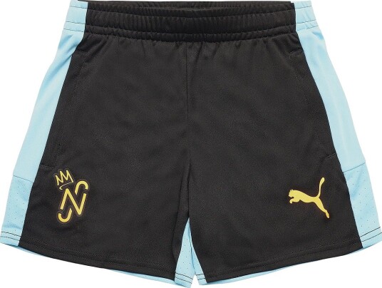 PUMA Njr Creativity Training Shorts Jr - PUMA BLACK-HEAT FIRE-VIBRANT BLUE - 116
