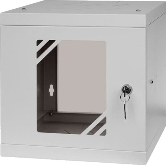Szafa Lexi-Net Lexi-Net 10" Veggskap Basic 6U 292X300 Glassdør Uten Bakside Sveiset Grå Szafa Lexi-Net Lexi-Net 10" Veggskap Basic 6U 292X300 Glassdør Uten Bakside Sveiset Grå