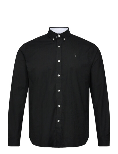 Clean Cut Copenhagen Oxford Stretch Plain L/S - Black - M