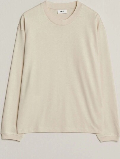 NN07 Lionel Suvin Cotton Long Sleeve T Shirt Ivory