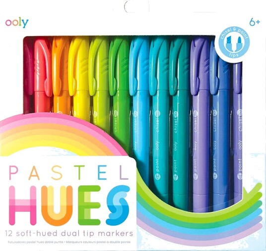 Ooly Marker Pen 12 pcs Dual Tip Pastel Pink One Size