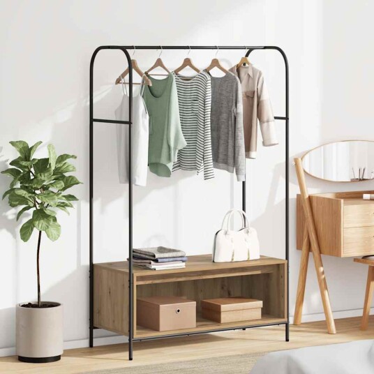 Klesstativ med Hyller Artisan Eik 100x44x160 cm Klesstativ med Hyller Artisan Eik 100x44x160 cm