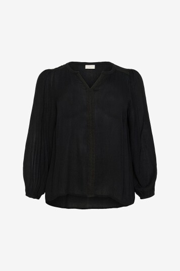 Kaffe Curve  Bluse kcStina Ami Lace Svart