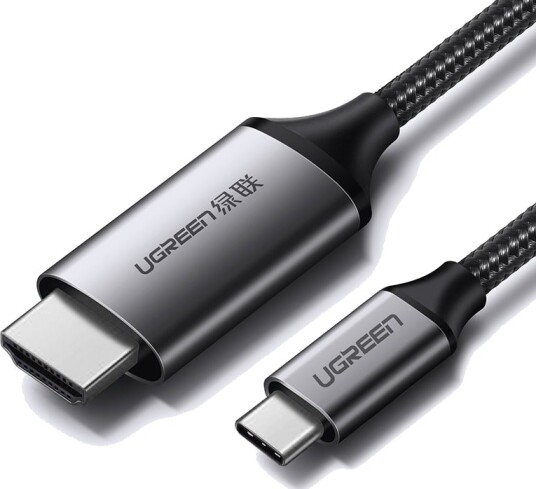 Ugreen 1.5m USB-C til HDMI Aluminiumskabel 4K 60Hz Grå/Svart Ugreen 1.5m USB-C til HDMI Aluminiumskabel 4K 60Hz Grå/Svart