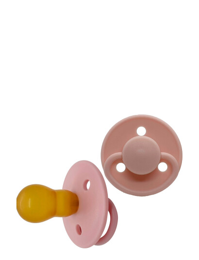 Mininor Round Pacifier Latex 6M Grey - Pink - 6 M