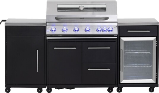 Mustang Topaz 6+1 gassgrill og utekjøkken med kjøleskap Mustang Topaz 6+1 gassgrill og utekjøkken med kjøleskap
