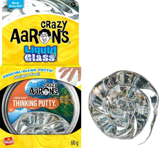 Crazy Aarons Thinking Putty Slim 60 G, Liquid Glass Crazy Aarons Thinking Putty Slim 60 G, Liquid Glass