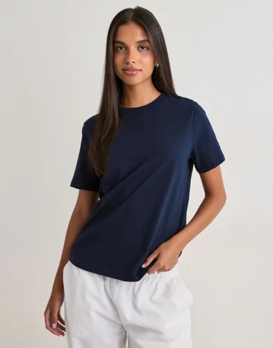 Pieces Blå Pcria Ss Solid Tee Jrs Noos Bc