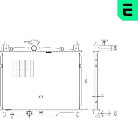 ERA 673234 Radiator motorkjøling