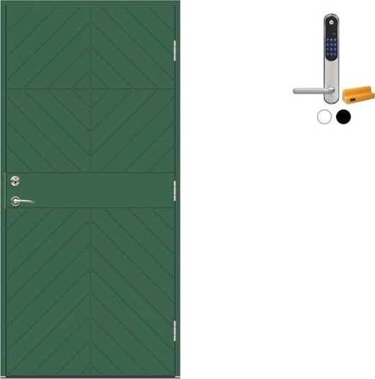 Ytterdør Swedoor Advance-Line Classic Grieg med Yale Doorman Classic Home