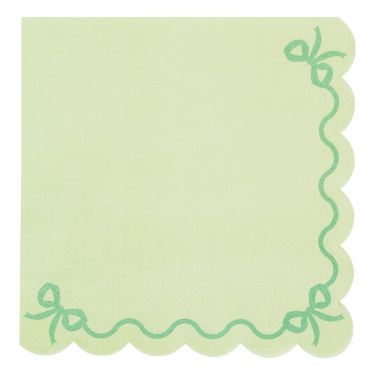 Servietter Bølget Mønster Grønne   12 pakning