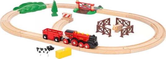 BRIO World Togbane m/ mektig rødt tog 71x50cm 36029 BRIO World Togbane m/ mektig rødt tog 71x50cm 36029