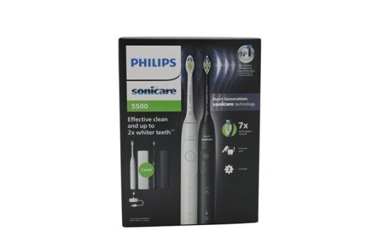 Philips Sonicare Series 5500 Oppladbar Sonic Tannbørste Hvit med Whitening 62000 Bevegelser per Minutt
