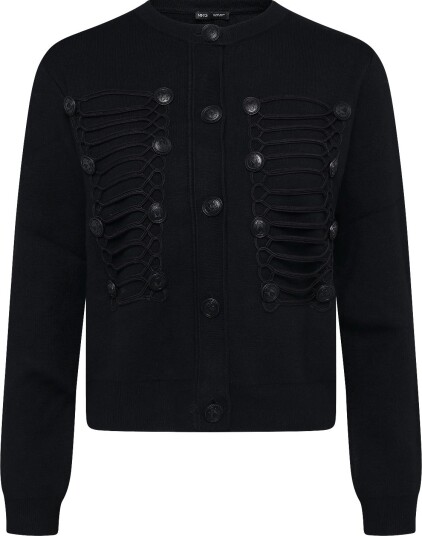 Mango Toggle Detail Knitted Jacket NAVY M