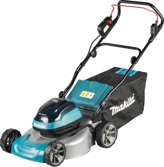 Makita Dlm466zx Batteridrevet Plenklipper 2X18v 46 Cm Bl Motor 3 I 1 Klipping/Oppfanging/Mulching 22,4 Kg Stålunderstell Uten Batteri Og Lader Solo