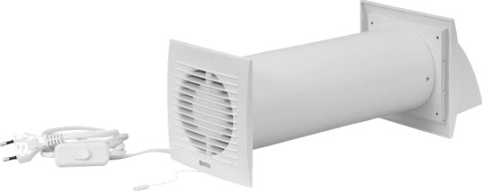 Europlast Ventilasjon m/ Varmegjenvinning E EXTRA EER125WP m/ Kabel Og Bryter