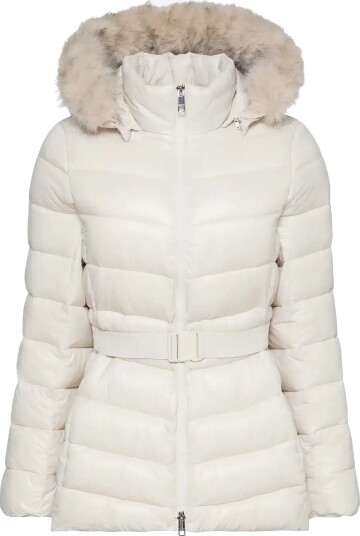 Calvin Klein Shine Lw Belted Mid Puffer With CHALK XXL