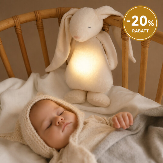 Moonie Friend Cream 2.0 Sovekanin Med Lyd Od Nattlampe Moonie Friend Cream 2.0 Sovekanin Med Lyd Od Nattlampe