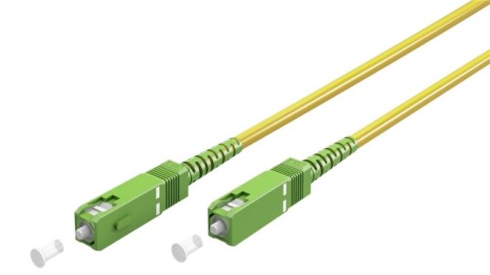 Goobay 20m OS2 Fiberoptisk Kabel SC-APC Simplex Gul