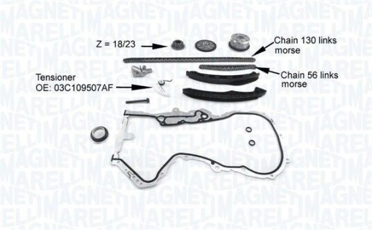 Registerkjedesett MAGNETI MARELLI 341500001200