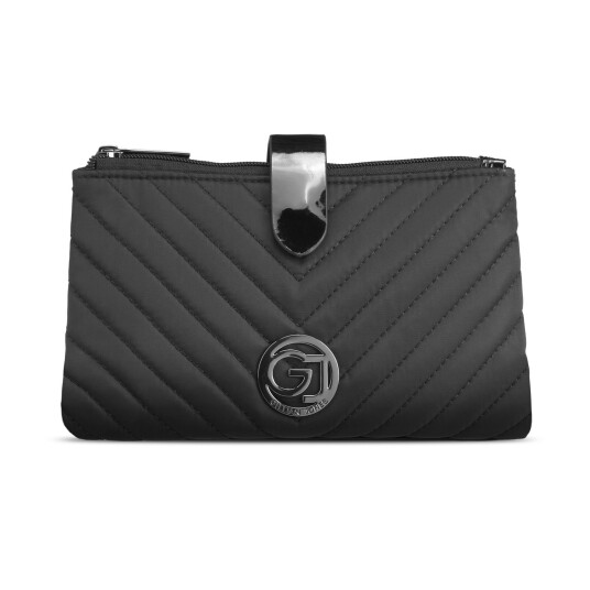 Gillian Jones THE WEEKENDER Makeup purse Black quilt Gillian Jones THE WEEKENDER Makeup purse Black quilt