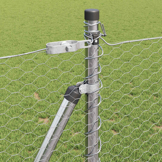 Gjerde med innlegg. sølv 1 x 100 m PVC belagt stål