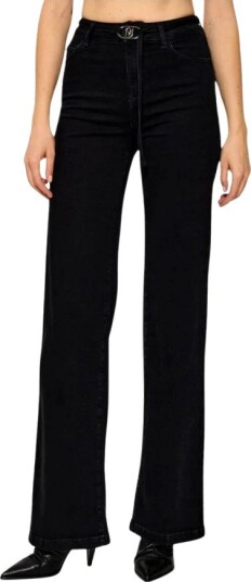 Liu Jo, Dame, Jeans, Svart, W27,