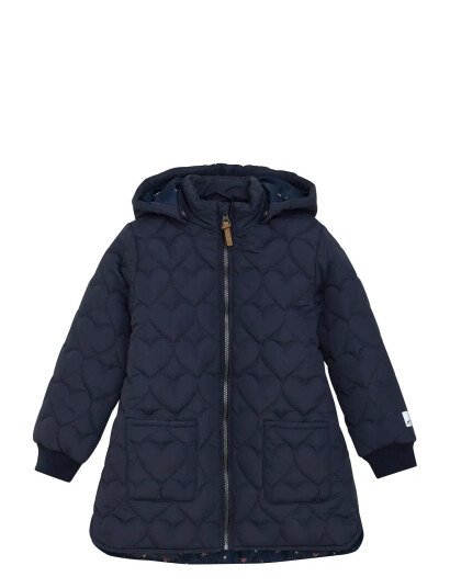 Minymo Quilted Long Jacket Navy 110