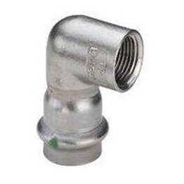Viega Sanpress inox adapter elbow 90° 15 mm x 12
