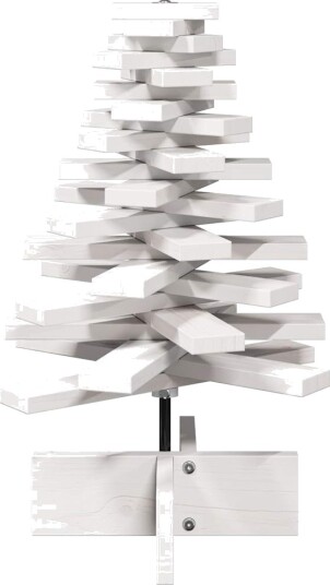Vidaxl Juletre av tre til pynt hvit 60 cm heltre furu Vidaxl Juletre av tre til pynt hvit 60 cm heltre furu
