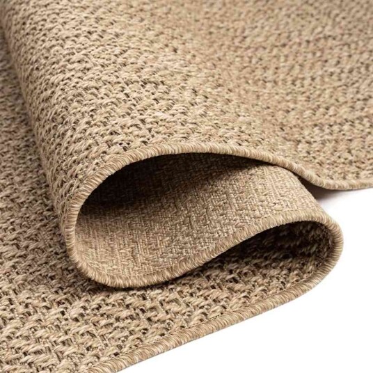 Teppe ZIZUR beige 80x250 cm jute-utseende innendørs og utendørs 8721102837067 Teppe ZIZUR beige 80x250 cm jute-utseende innendørs og utendørs 8721102837067
