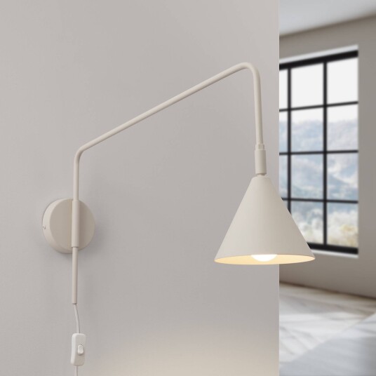 Vegglampe LYS SOLLUX LIGHTING Krem / amber Stue / spisestue Metall Skandinavisk Vegg rund