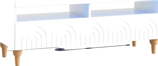 vidaXL LED TV skap Høgglans hvit Konstruert tre