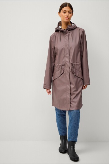 Áhkká   Regnparkas Rain Waist Parka PU   Brun