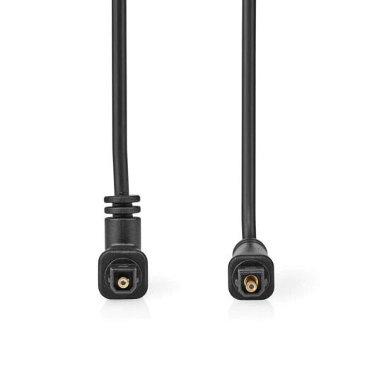 Nedis Optisk Lydkabel Toslink Han Dreibar 2.00 M Rund PVC Sort Konvolutt