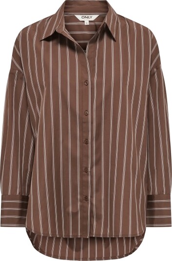 ONLY Onloregon Alva Ls Reg Shirt Noos Wvn Brown L ONLY Onloregon Alva Ls Reg Shirt Noos Wvn Brown L
