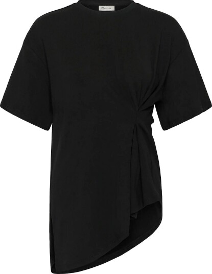 My Essential Wardrobe Mwnupti Drape Tee BLACK M