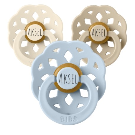 Bibs BohemeStr. 1 0-6 Md.Rund  LateksSmokker Med Navn