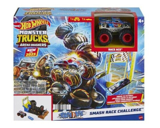 Hot Wheels Monster Trucks Arena Smashers™ Race Ace Smash Race Challenge™ Playset Hot Wheels Monster Trucks Arena Smashers™ Race Ace Smash Race Challenge™ Playset