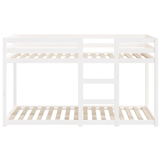 vidaXL Køyeseng hvit 75x190 cm heltre furu