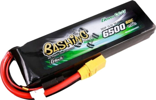 Gens Ace 3S 6500mAh 60C LiPo Batteri for Fjernstyrte Kjøretøy XT90