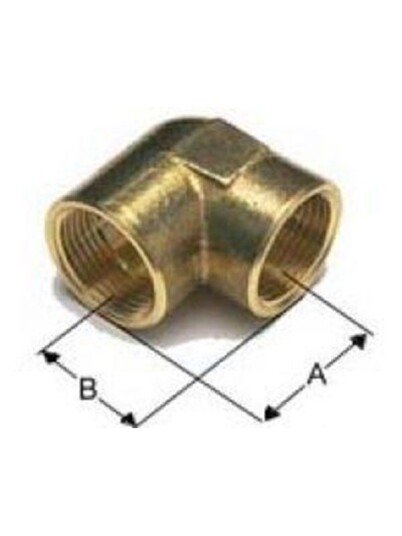 Isiflo Elbow brass 90° crome for f 3/4