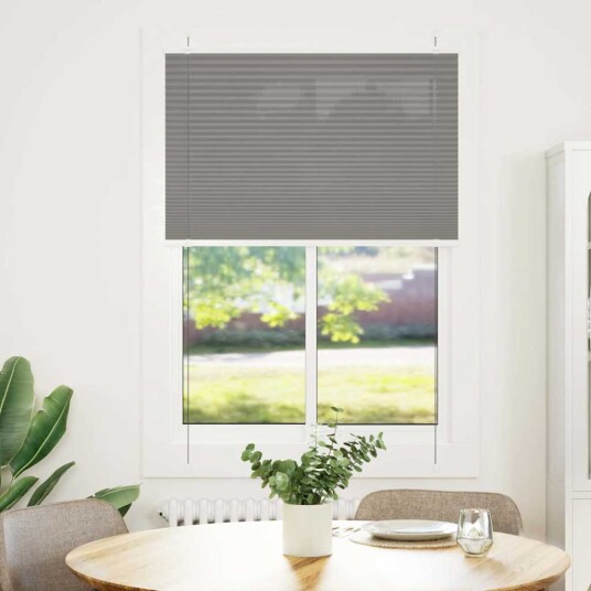 plisségardin antrasitt 100x100 cm Stoff Bredde 99,4cm Polyester