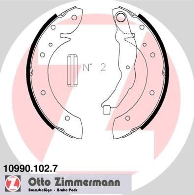 Bremsesko sett ZIMMERMANN 10990.102.7