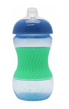 Nûby drikkekopp med silikonhåndtak 180 ml fra 4 måneder i blå Nûby drikkekopp med silikonhåndtak 180 ml fra 4 måneder i blå