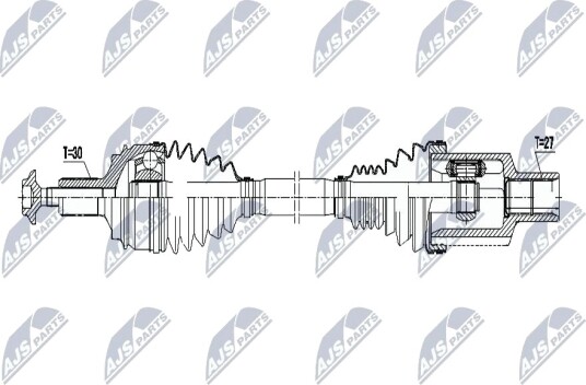 Nty Drivaksel NTY NPW ME 075 Nty Drivaksel NTY NPW ME 075
