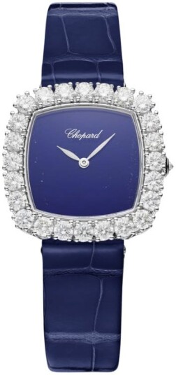 Chopard Dameklokke 13A386 1112 L Heure Du Diamant Blå/Lær