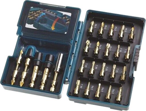 Makita B-49921 Bitssett for Skrutrekker - Torx, Phillips, Pozidriv, Square, Heksagonal