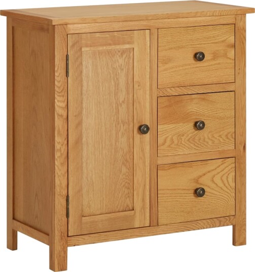 vidaXL Skap 70x35x75 cm heltre eik